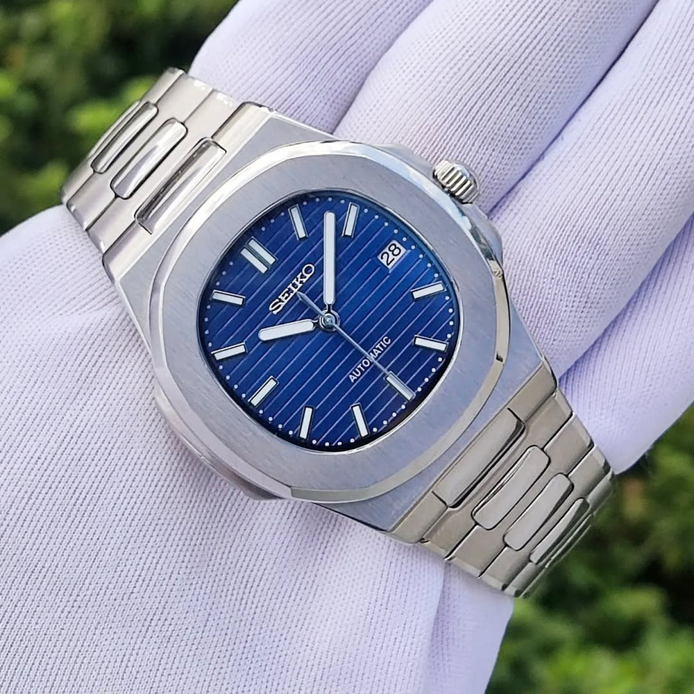 Seiko Mod Nautilus Blue Dial