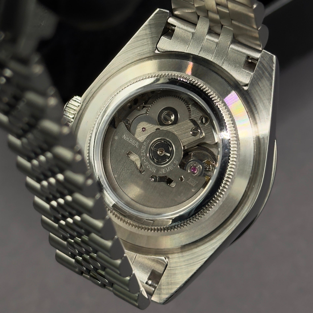 Seiko Mod Datejust Arabic Black Dial