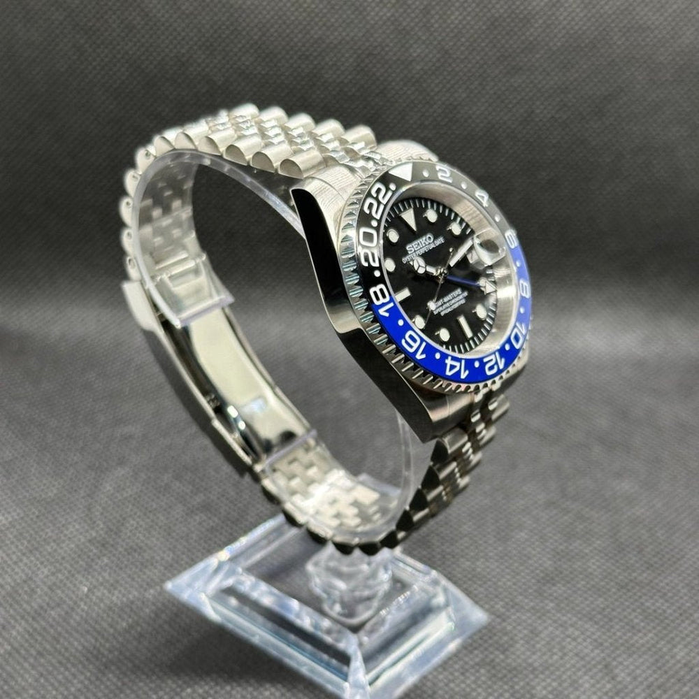 Seiko Mod GMT Batman Black Blue