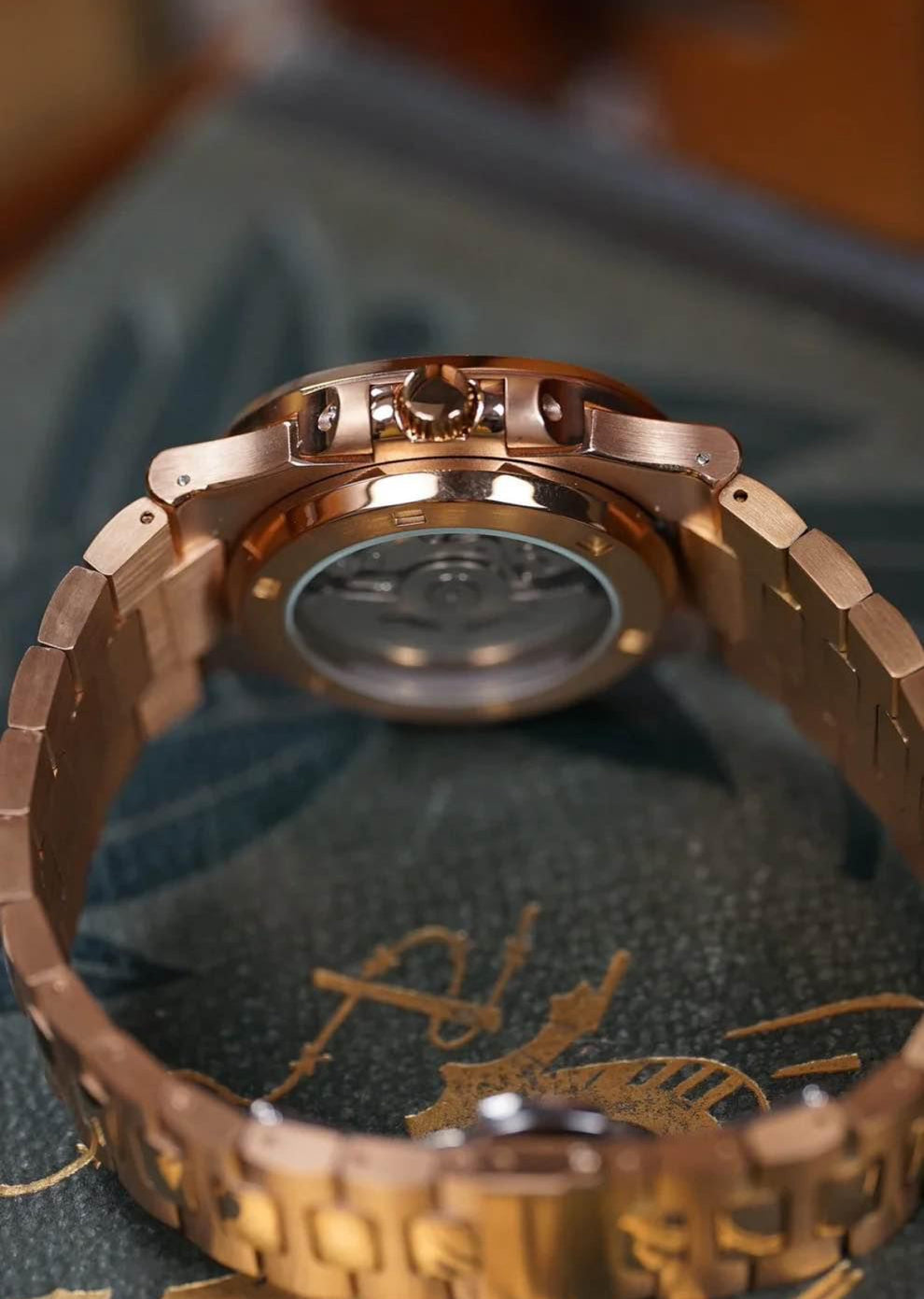 Seiko Mod Nautilus Brown Open Heart