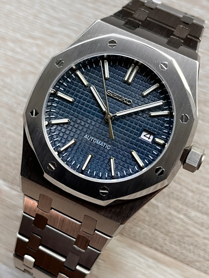 Seiko Mod Royal Oak Blue Dial