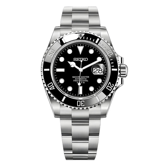 SEIKO MOD Submariner Black Dial