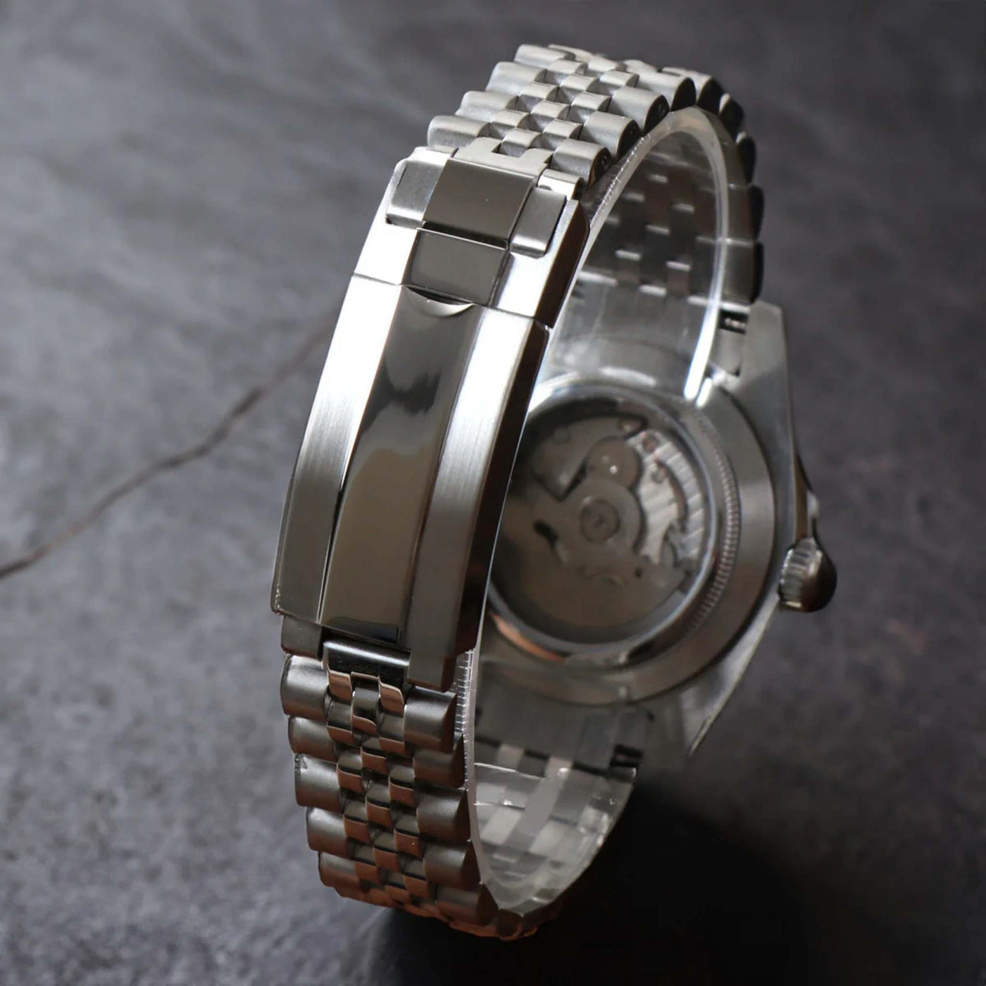 Seiko Mod Datejust Black Arabic Dial