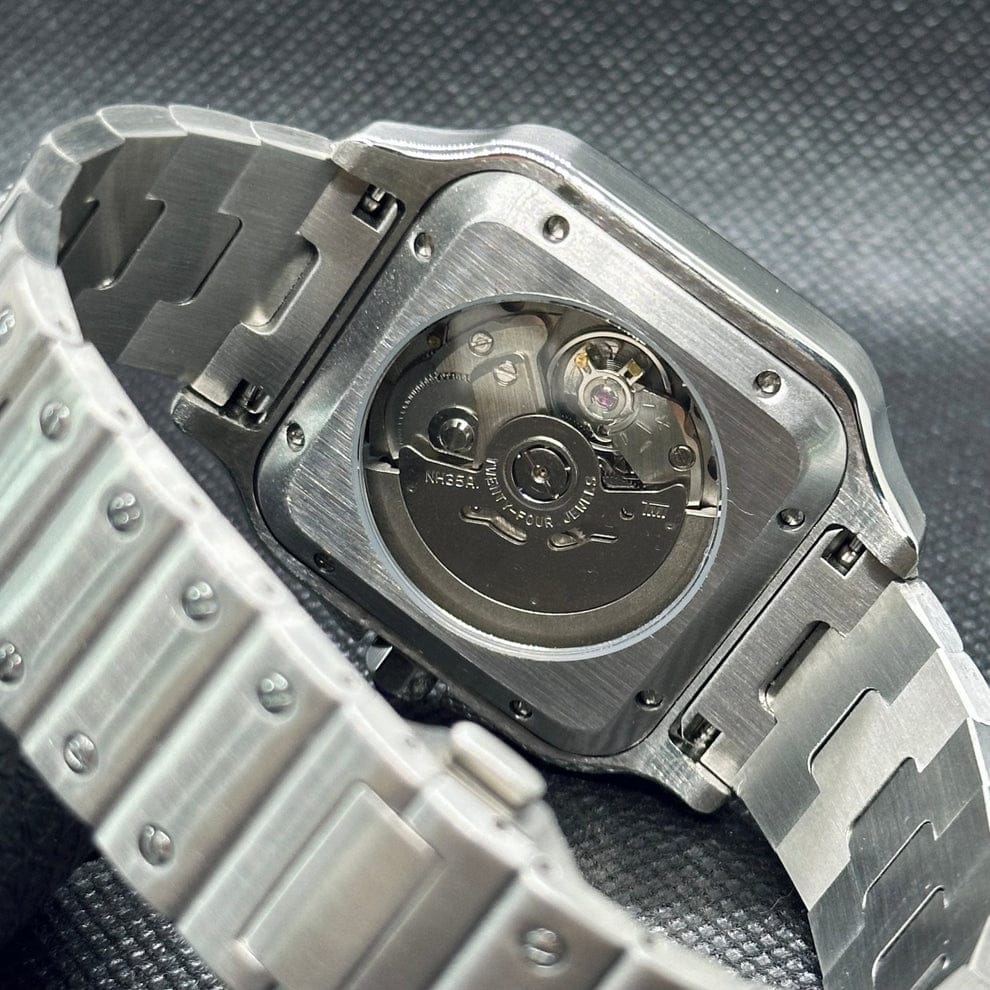 Seiko Mod Santos White Roman Dial